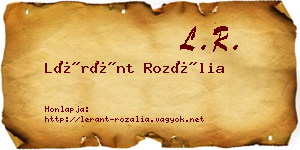 Léránt Rozália névjegykártya