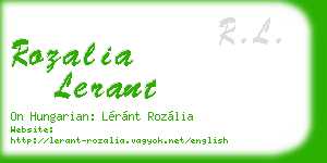 rozalia lerant business card