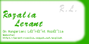 rozalia lerant business card
